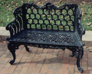 Gothic Settee, Kramer Brothers Foundry Company, circa 1880-1900. Garden Furnishings Collection, Smithsonian Gardens.