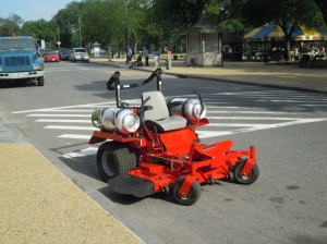 Smithsonian Gardens is asking its contractors to switch to more eco-friendly mowing equipment.