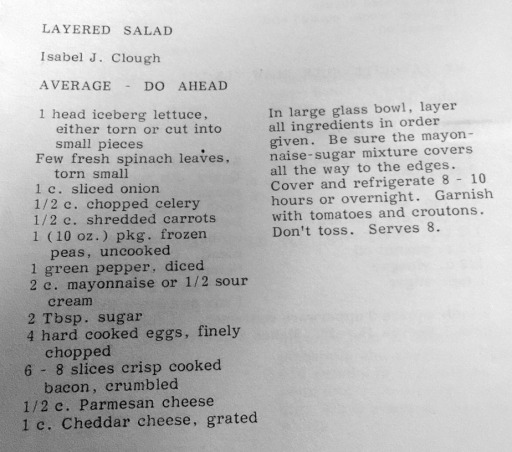 Isabel's layered salad recipe