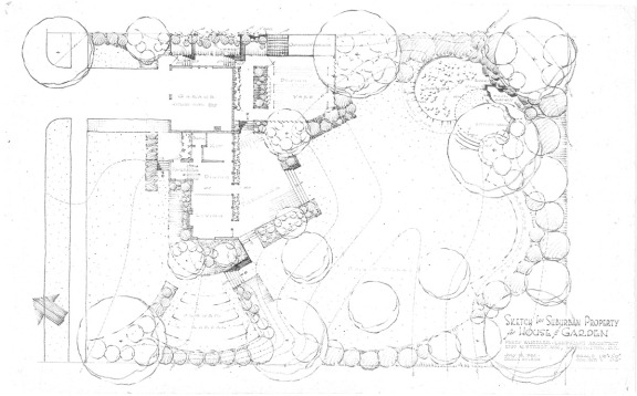 Sketch of a Suburban Garden by Perry Wheeler